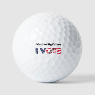 I Control My Future - I Vote Golf Balls