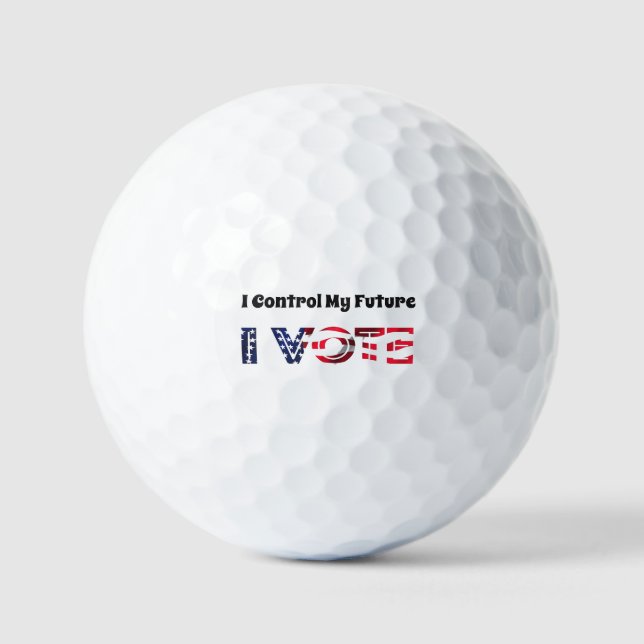 I Control My Future - I Vote Golf Balls (Front)