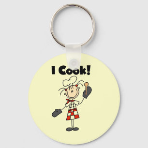 I Cook - Female Chef Key Ring