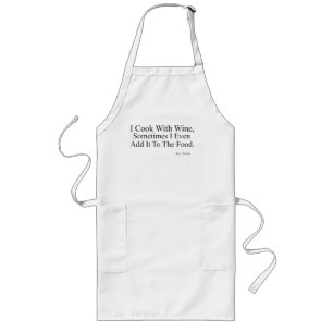 I Cook With Wine Long Apron
