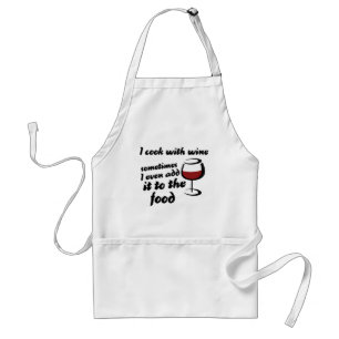 I cook with wine standard apron
