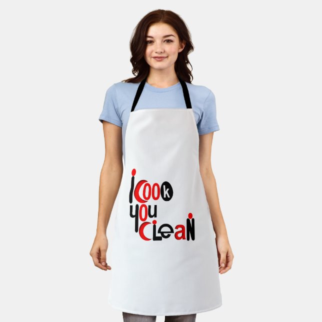 i cook you clean apron (Worn)