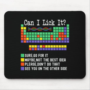 I Cool Can Lick It Periodic Table Mouse Pad