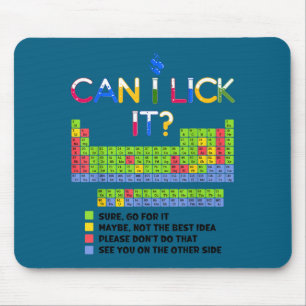 I Cool Can Lick It Periodic Table Mouse Pad