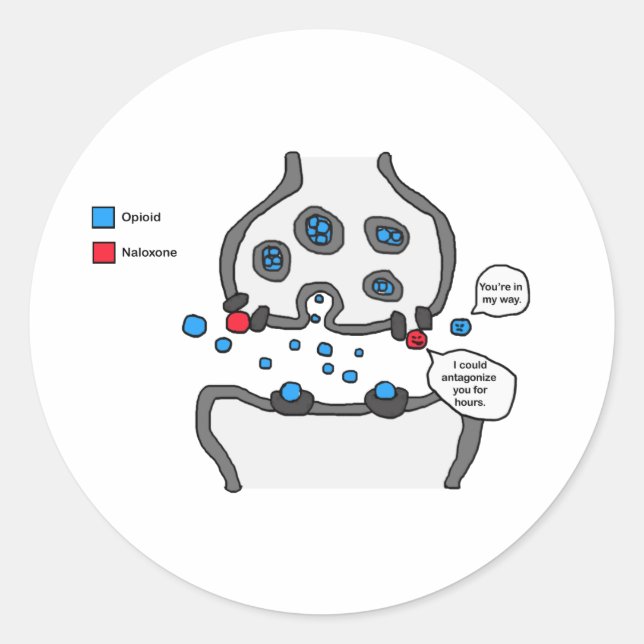 I could antagonise you classic round sticker (Front)