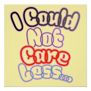 I could not care less poster