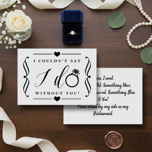 I Couldn't Say I Do Without You   Black & White Invitation