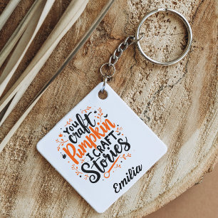 I Craft Stories Halloween Keychain for Writers