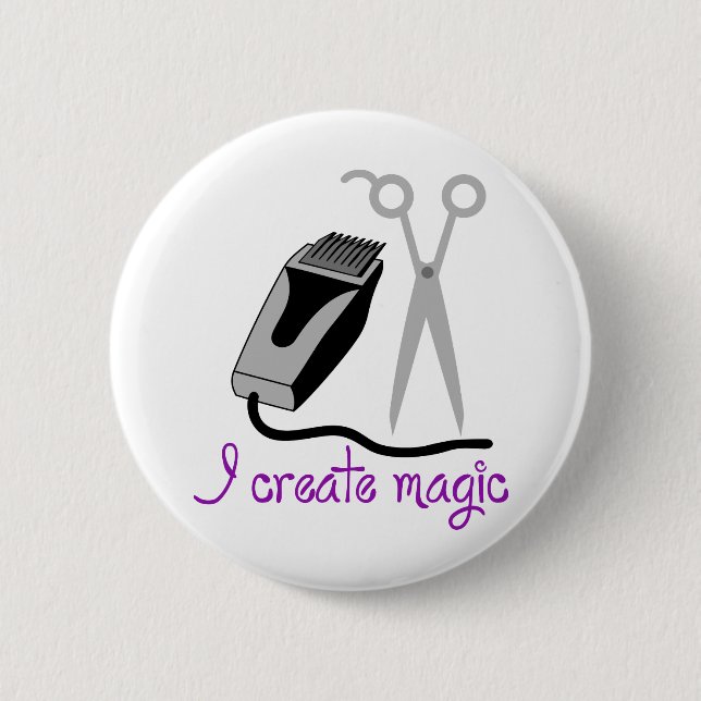 I Create Magic 6 Cm Round Badge (Front)