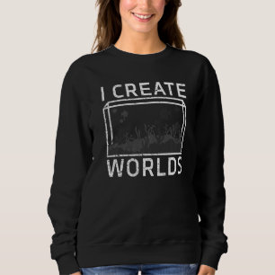 I Create Worlds Aquarist Fishkeeping Aquarium Sweatshirt