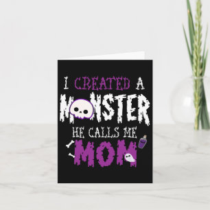 I Created A Monster Halloween Costume Tee For Mum  Card