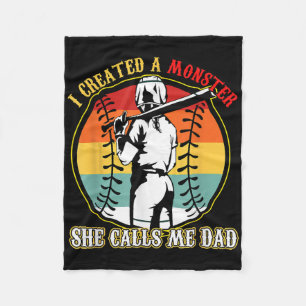 I Created A Monster She Call Me Dad Softll Sell Lo Fleece Blanket