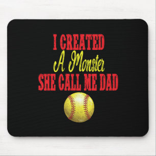 I Created A Monster She Calls Me Dad Girl Softll C Mouse Pad