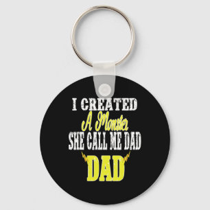 I Created A Monster She Calls Me Dad Softll Coach Key Ring