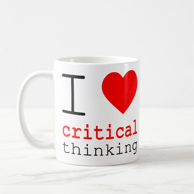 I ❤️ Critical Thinking v2 Coffee Mug (Left)