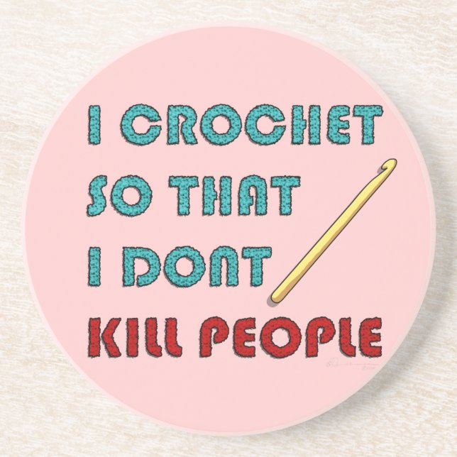 I Crochet, Coaster (Front)