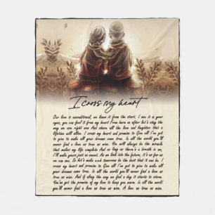 I Cross My Heart and Promise To Give All Blanket, Fleece Blanket