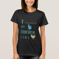 I Crossed My Chicken Line Fun Colourful Animal Art