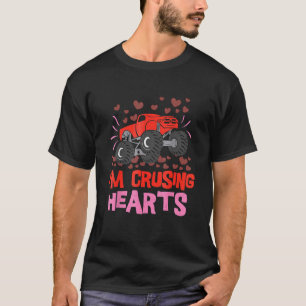 I Crush Hearts Monster Truck Boy Toddler Kids Vale T-Shirt