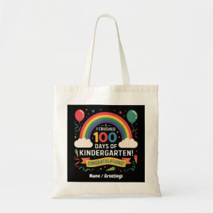 I Crushed 100 Days of Kindergarten Customise Tote Bag