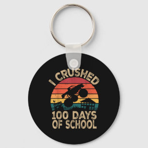I Crushed 100 Days Of School Boys Kids 100th Day O Key Ring