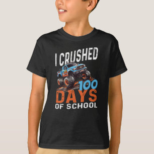 I Crushed 100 Days Of School Boys Kids  T-Shirt