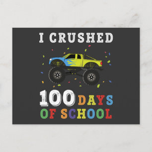 I Crushed 100 Days Of School Holiday Postcard