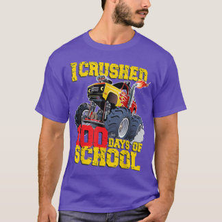 I Crushed 100 Days Of School Monster Truck Boys Vi T-Shirt