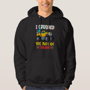 I Crushed 100 Days Of School Monster Truck Hoodie