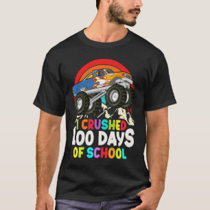 I Crushed 100 Days Of School Monster Truck Kids Bo T-Shirt