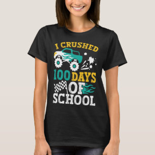 I Crushed 100 Days Of School Monster Truck Kids Bo T-Shirt
