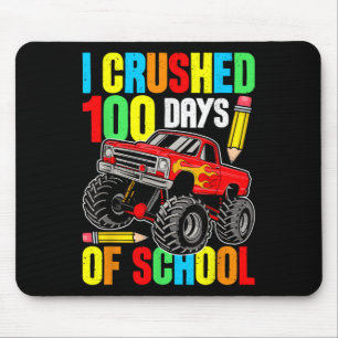 I Crushed 100 Days Of School Monster Truck Teacher Mouse Pad