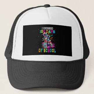 I crushed 100 days of school Motocross Trucker Hat