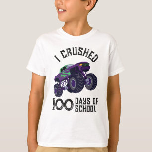 I crushed 100 days of school purple monster truck T-Shirt