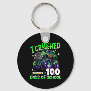I Crushed 100 Days Of School Truck 100th Day Of Sc Key Ring
