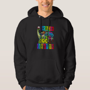 I Crushed 100 Days Of Third Grade Dinosaur Monster Hoodie