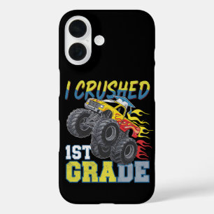 I Crushed 1st Grade Monster Truck Funny Graduation iPhone 16 Case