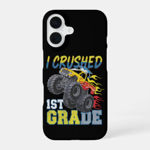 I Crushed 1st Grade Monster Truck Funny Graduation iPhone 16 Case