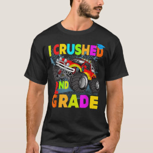I Crushed 2nd Grade Monster Truck Graduation Kids T-Shirt