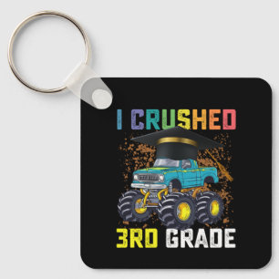 I Crushed 3rd Grade Monster Truck Graduation Key Ring