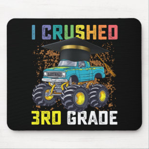 I Crushed 3rd Grade Monster Truck Graduation Mouse Pad