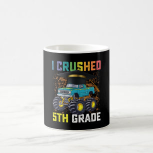I Crushed 5th Grade Monster Truck Graduation Coffee Mug