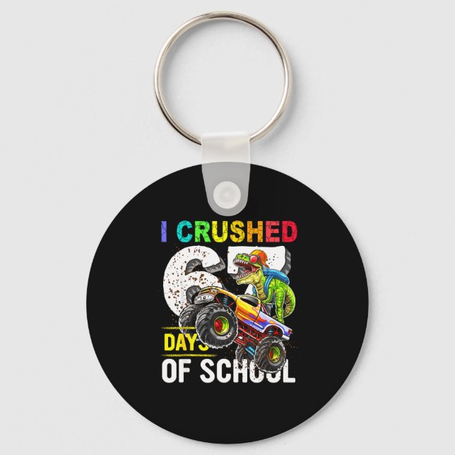 I Crushed 67 Days Of School Funny Six Seven Meme B Key Ring (Front)