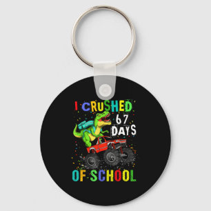 I Crushed 67 Days Of School Funny Six Seven Meme B Key Ring