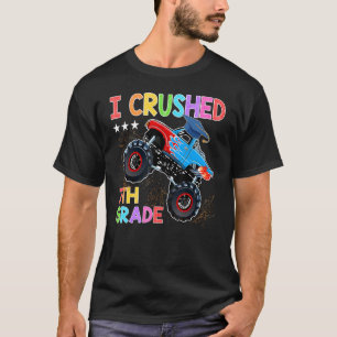 I Crushed 7th Grade Monster Truck Graduation Boys T-Shirt