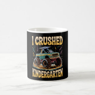 I Crushed Kindergarten Monster Truck Graduation Coffee Mug