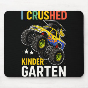 I Crushed Kindergarten Monster Truck Graduation Gi Mouse Pad