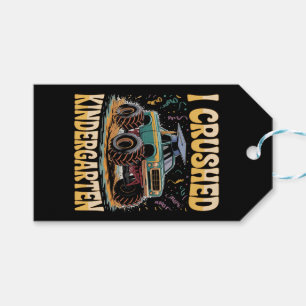 I Crushed Kindergarten Monster Truck Graduation Gift Tags