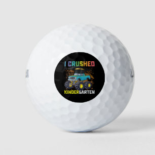 I Crushed Kindergarten Monster Truck Graduation Golf Balls