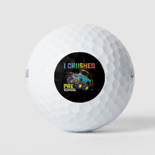 I Crushed Preschool Monster Truck Graduation Golf Balls